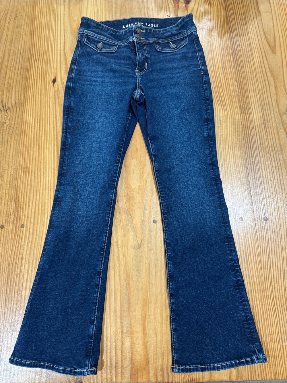 American Eagle Outfitters Indigo Flare Jeans — Dark Wash